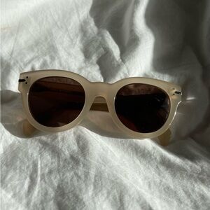 Celine Cream and Brown Sunglasses